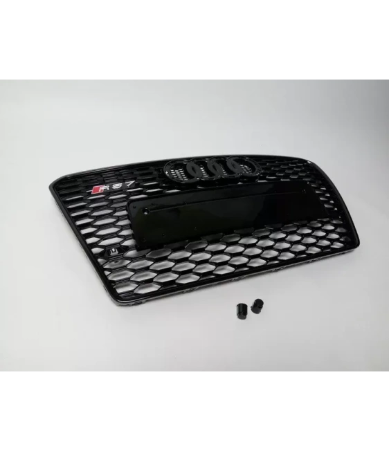  - Audi - Osłona chłodnicy przedniego zderzaka Audi RS7 czarna QUATTRO do Audi A7 2010-2014 - 12 - Kup osłonę chłodnicy zderzaka