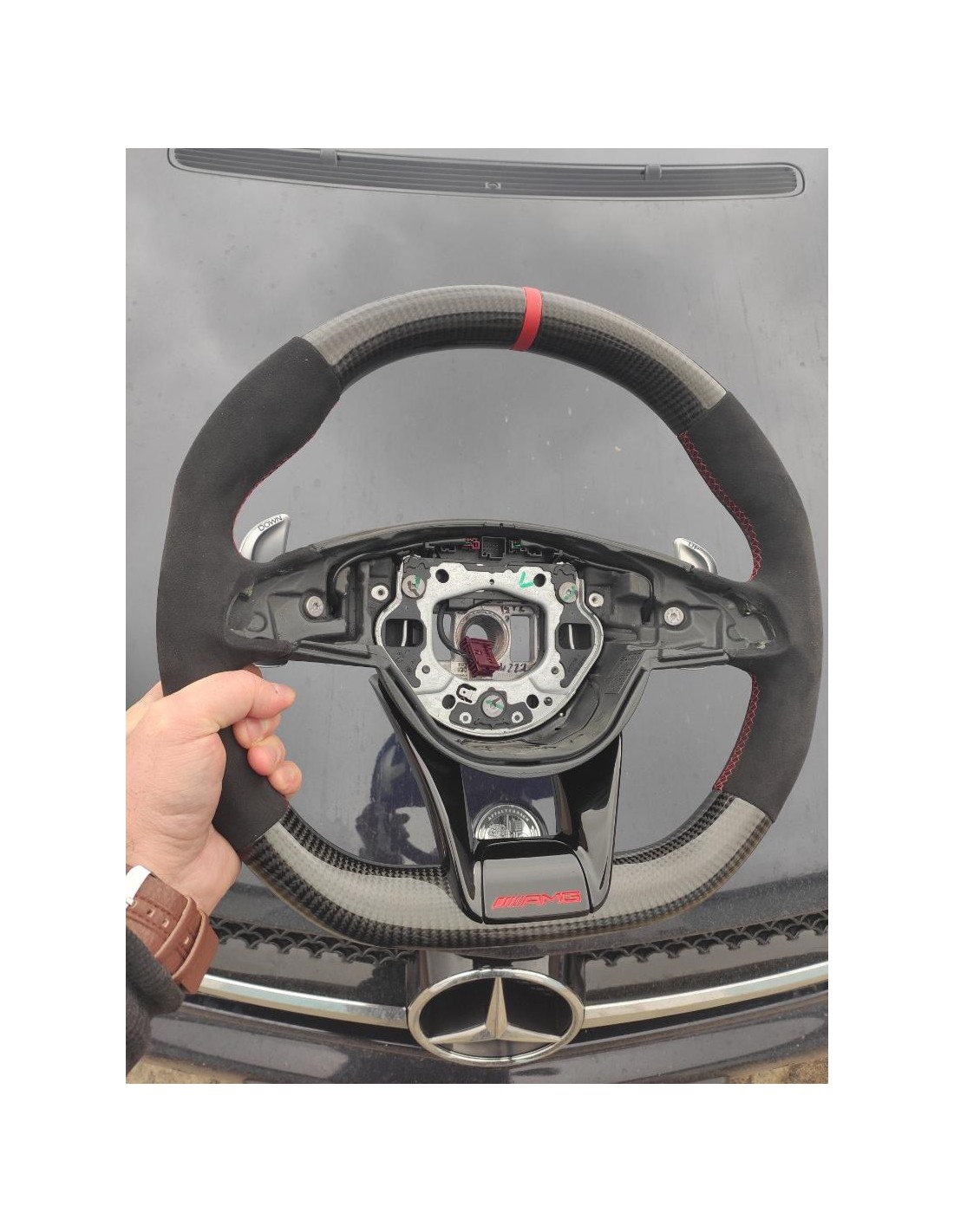  - Steering Wheels - メルセデス・ベンツ GLE GLC GLS W205 ステアリングホイール カーボンアルカンターラ - 10 - Steering Wheels メルセデス・ベンツ GLE GLC GLS W205 ステアリングホ