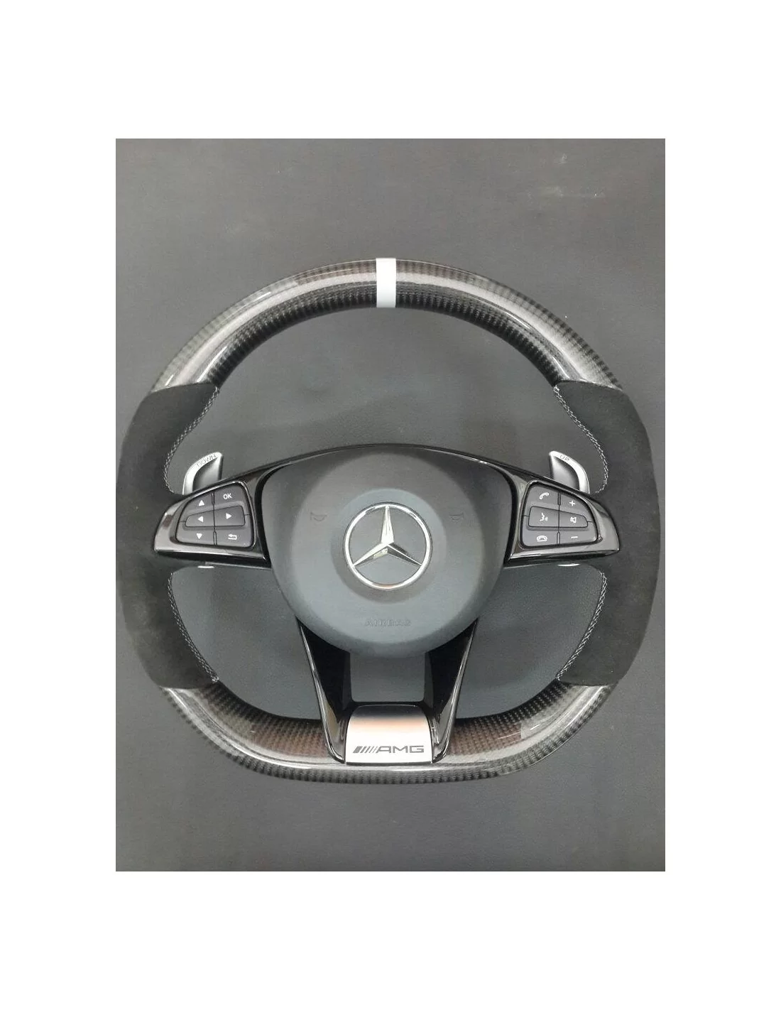  - Steering Wheels - Mercedes-Benz GLE GLC GLS W205 Рульове колесо з карбонової алькантари - 1 - Покращіть свої враження від вод