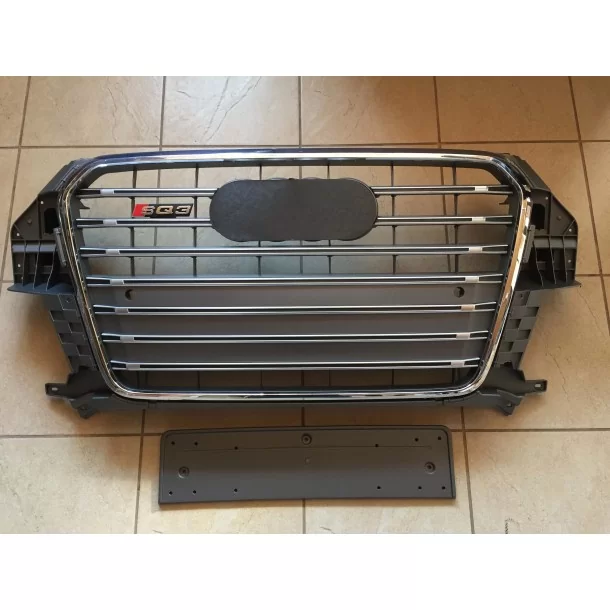  - Audi - För Audi Q3 8U 2012-2015 Grill frontgrill i SQ3-look grå grå - 1 - Uppgradera din Audi Q3 (2012-2015) med denna snygga