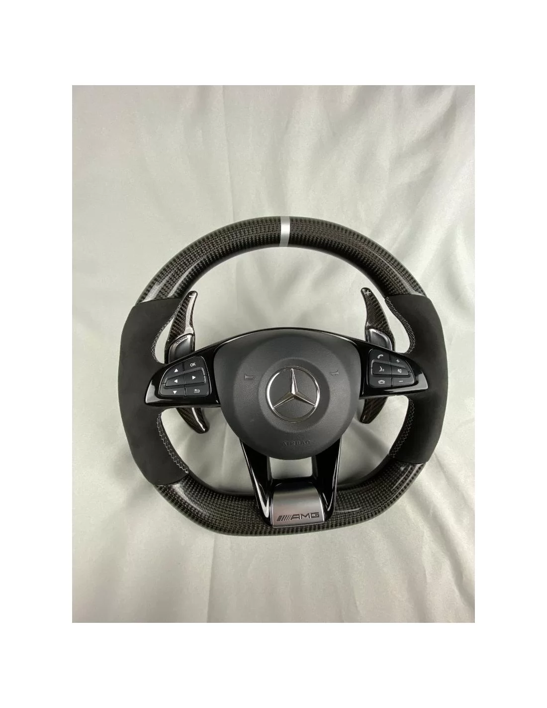 - Steering Wheels - AMG Mercedes-Benz W205 W213 C-Class E-Class Steering Wheel Carbon Alcantara - 3 - Elevate your interior wit - Steering Wheels - AMG Mercedes-Benz W205 W213 C-Class E-Class Steering Wheel Carbon Alcantara - 3 - Elevate your interior wit
