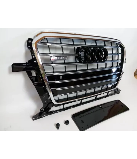 - Audi - Audi SQ5 chrome front bumper radiator grille for Audi Q5 2012-2015 S-Line - 3 - Audi SQ5 chrome front bumper radiator - Audi - Audi SQ5 chrome front bumper radiator grille for Audi Q5 2012-2015 S-Line - 3 - Audi SQ5 chrome front bumper radiator