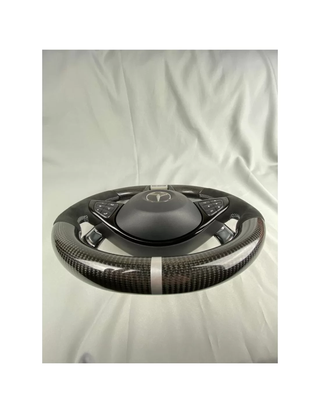 - Steering Wheels - AMG Mercedes-Benz W205 W213 C-Class E-Class Steering Wheel Carbon Alcantara - 4 - Elevate your interior wit - Steering Wheels - AMG Mercedes-Benz W205 W213 C-Class E-Class Steering Wheel Carbon Alcantara - 4 - Elevate your interior wit