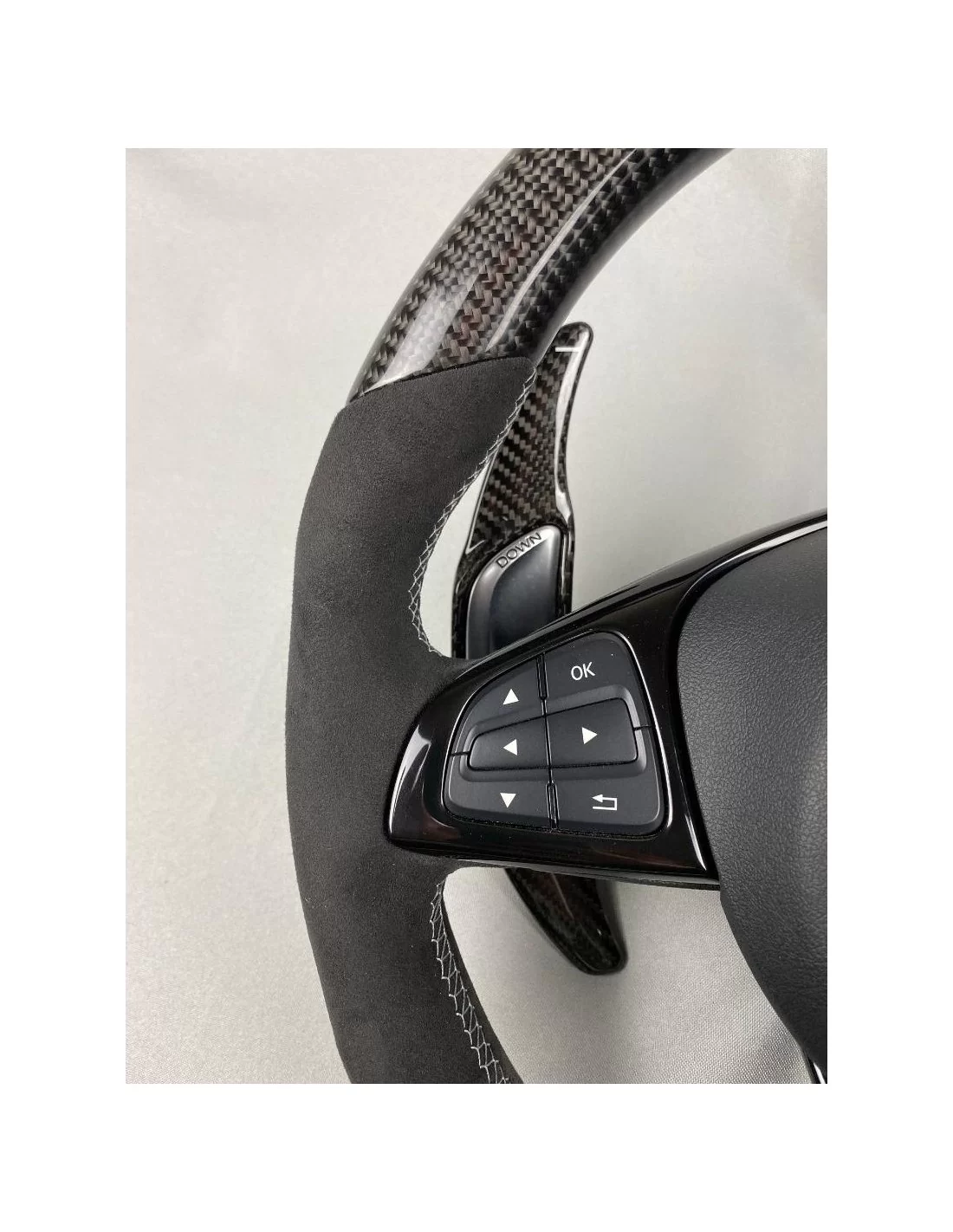 - Steering Wheels - AMG Mercedes-Benz W205 W213 C-Class E-Class Steering Wheel Carbon Alcantara - 5 - Elevate your interior wit - Steering Wheels - AMG Mercedes-Benz W205 W213 C-Class E-Class Steering Wheel Carbon Alcantara - 5 - Elevate your interior wit