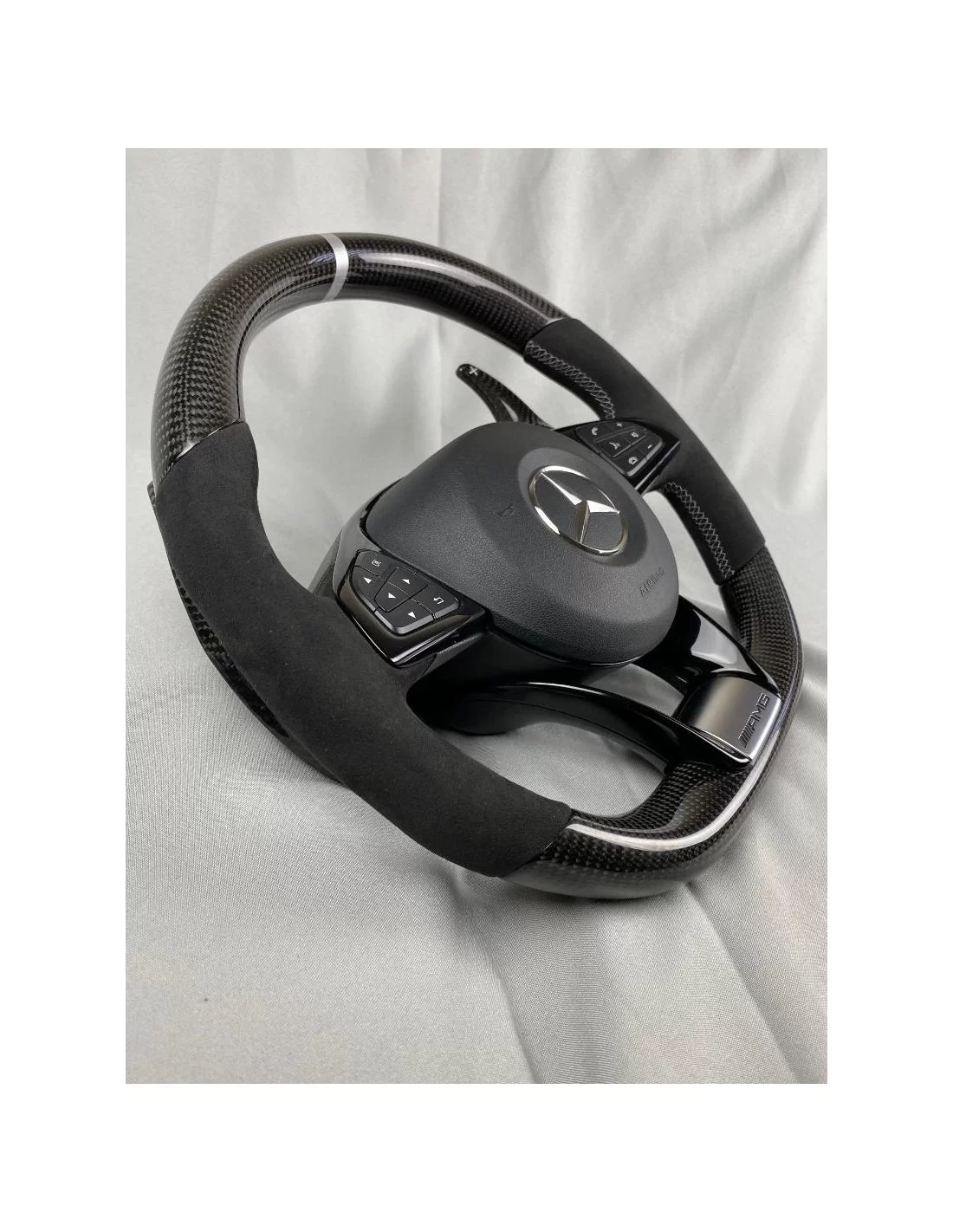  - Steering Wheels - AMG Mercedes-Benz W205 W213 Classe C Classe E Volante Carbono Alcantara - 7 - Eleve o seu interior com o vo