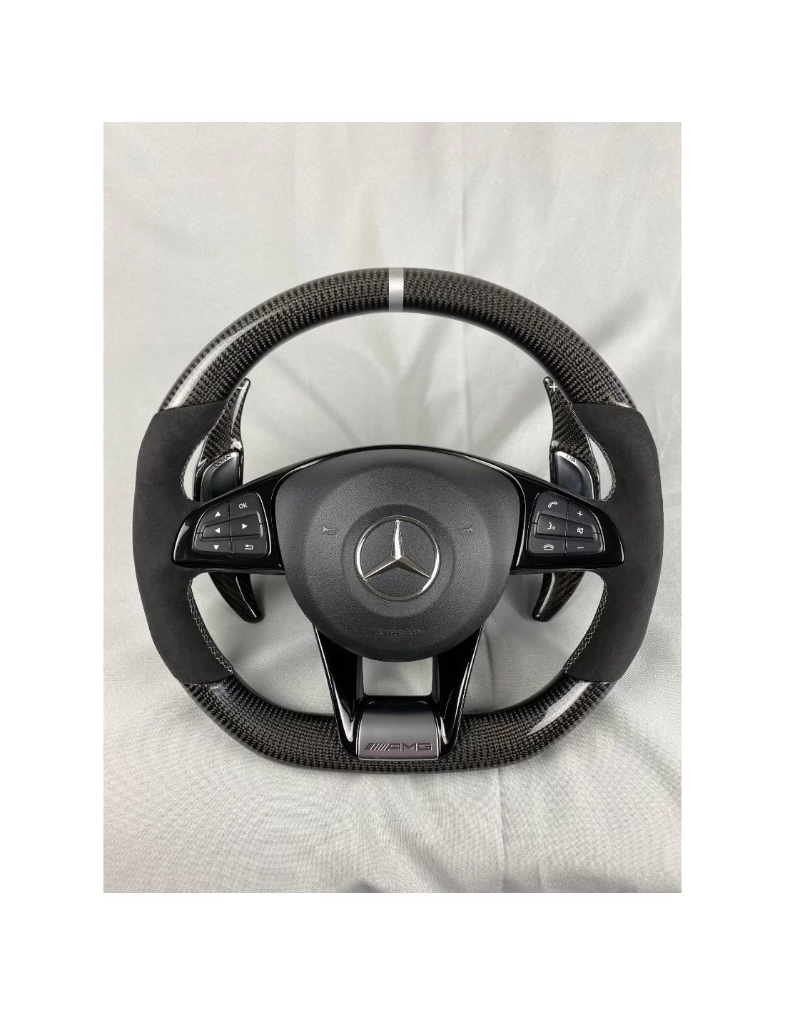 - Steering Wheels - AMG Mercedes-Benz W205 W213 C-Class E-Class Steering Wheel Carbon Alcantara - 8 - Elevate your interior wit - Steering Wheels - AMG Mercedes-Benz W205 W213 C-Class E-Class Steering Wheel Carbon Alcantara - 8 - Elevate your interior wit