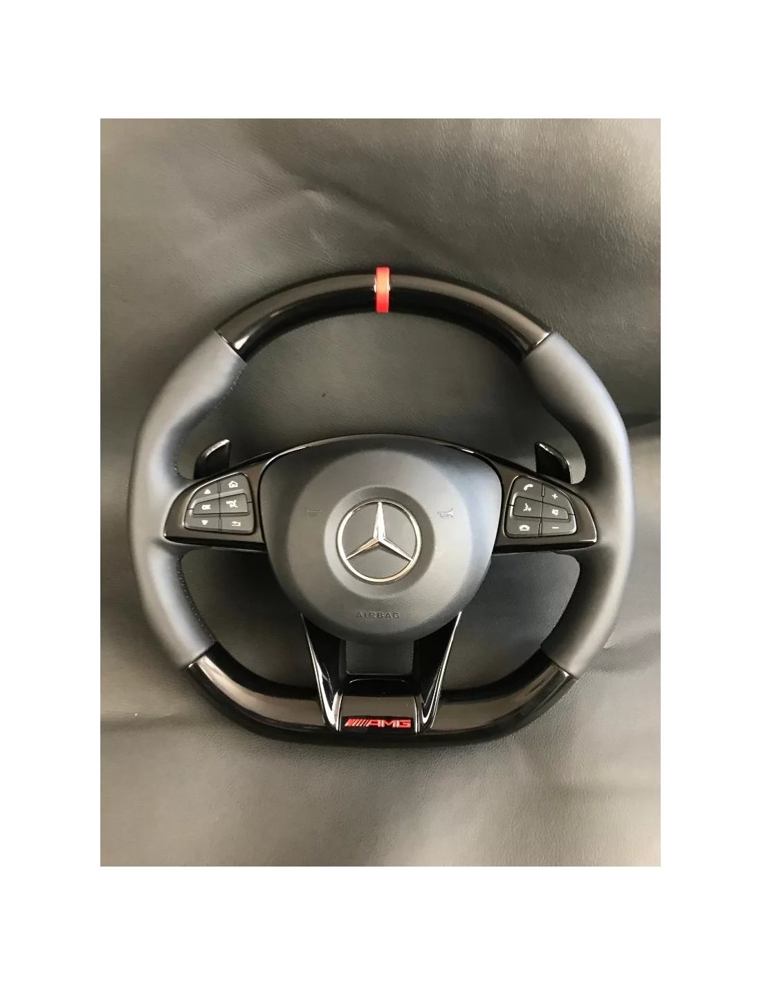  - Steering Wheels - Kierownica AMG Mercedes-Benz Klasy C W205 Skóra w kolorze fortepianowej czerni - 2 - Kierownica AMG Mercede
