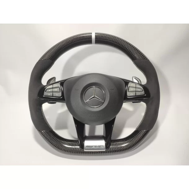  - Steering Wheels - Mercedes-Benz A B S V CLA GLA GLE GLS GLC Кермо з карбонової алькантари - 1 - Купуйте карбонову алькантару 