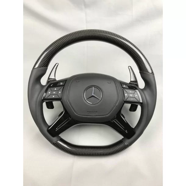  - Steering Wheels - Mercedes-Benz W463 X166 W166 W212 Кермо з карбонової шкіри - 1 - Купуйте кермо Mercedes-Benz W463 X166 W166