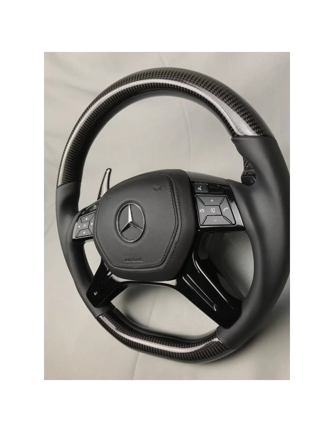  - Steering Wheels - Mercedes-Benz W463 X166 W166 W212 Volante em Couro Carbono - 4 - Comprar Volante Mercedes-Benz W463 X166 W1