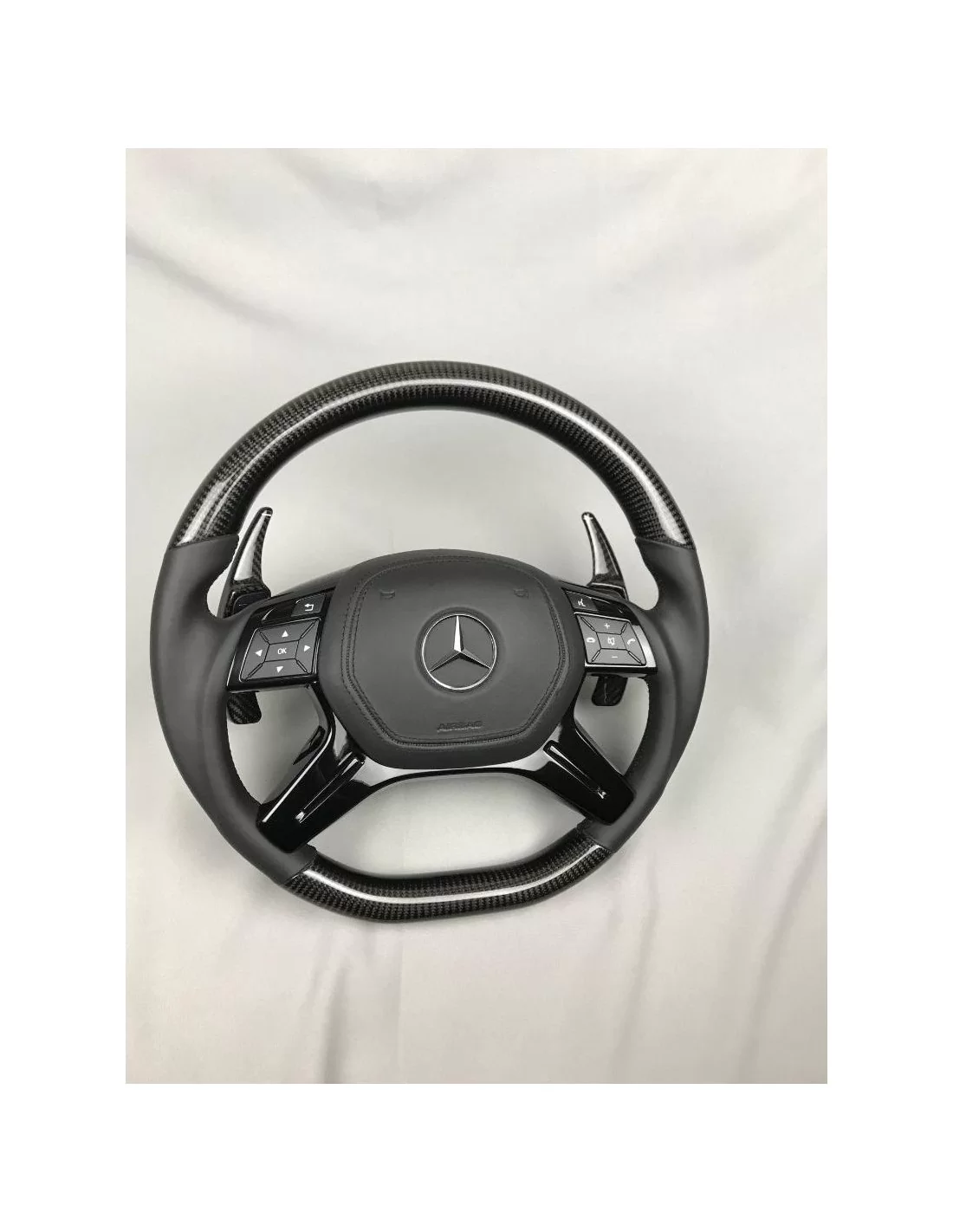  - Steering Wheels - Mercedes-Benz W463 X166 W166 W212 Volante em Couro Carbono - 9 - Comprar Volante Mercedes-Benz W463 X166 W1