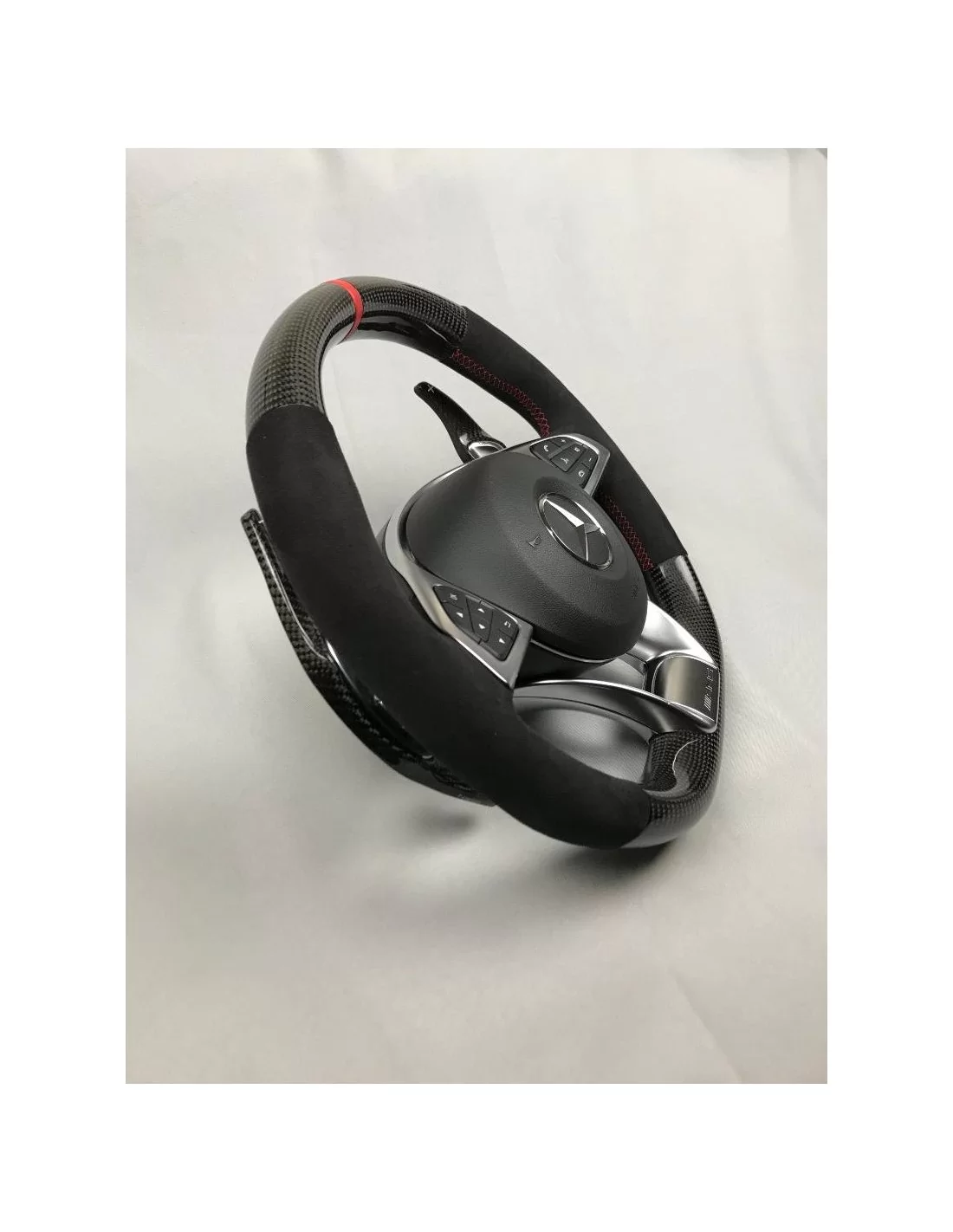 - Volant - AMG Mercedes-Benz W205 W213 Classe C Classe E Volant original Carbone Alcantara - 9 - Transformez votre Mercedes-Ben - Volant - AMG Mercedes-Benz W205 W213 Classe C Classe E Volant original Carbone Alcantara - 9 - Transformez votre Mercedes-Ben