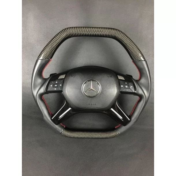  - Steering Wheels - メルセデスベンツGクラスEクラスML GL W463 W166 W212用カーボンファイバーステアリングホイール - 1 - Steering Wheels メルセデスベンツGクラスEクラスML GL W463 W