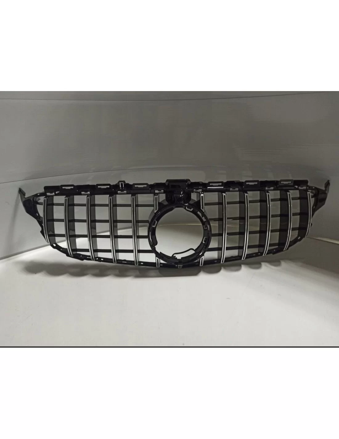 - Mercedes-Benz C-Class 2019+ (W205) - Front Grill GT chrome black camera Fit for MERCEDES C W205 - 1 - Enhance your Mercedes   - Mercedes-Benz C-Class 2019+ (W205) - Front Grill GT chrome black camera Fit for MERCEDES C W205 - 1 - Enhance your Mercedes