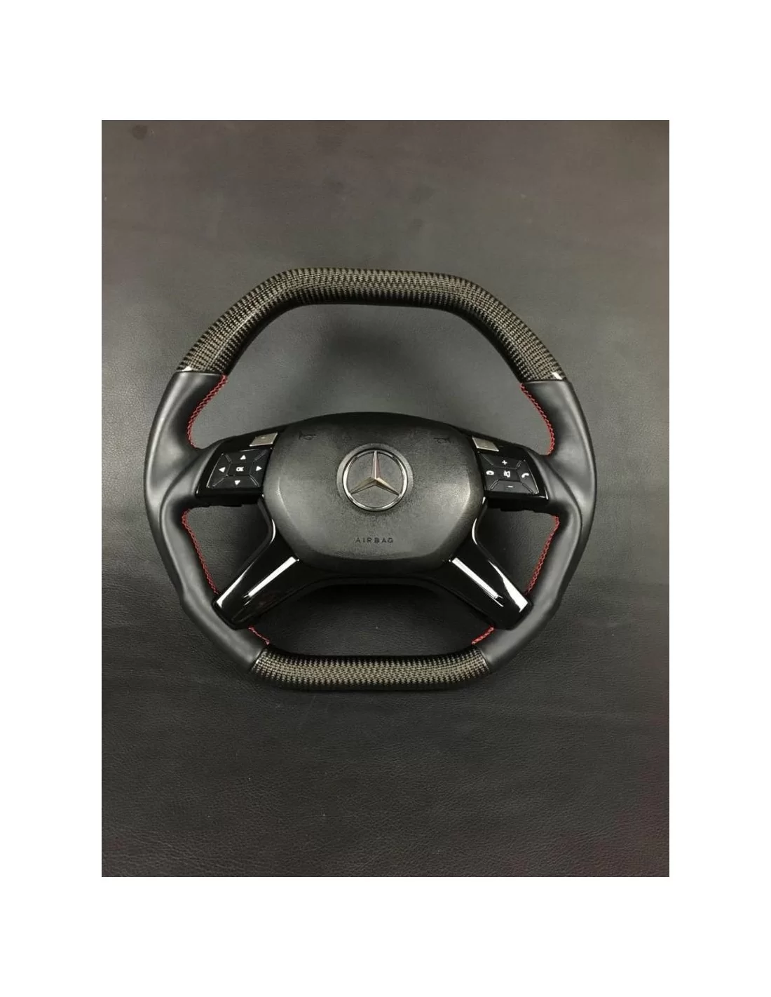  - Volante - Volante de fibra de carbono para Mercedes-Benz Mercedes-Benz Clase G Clase E ML GL W463 W166 W212 - 3 - ¡Comprar Vo