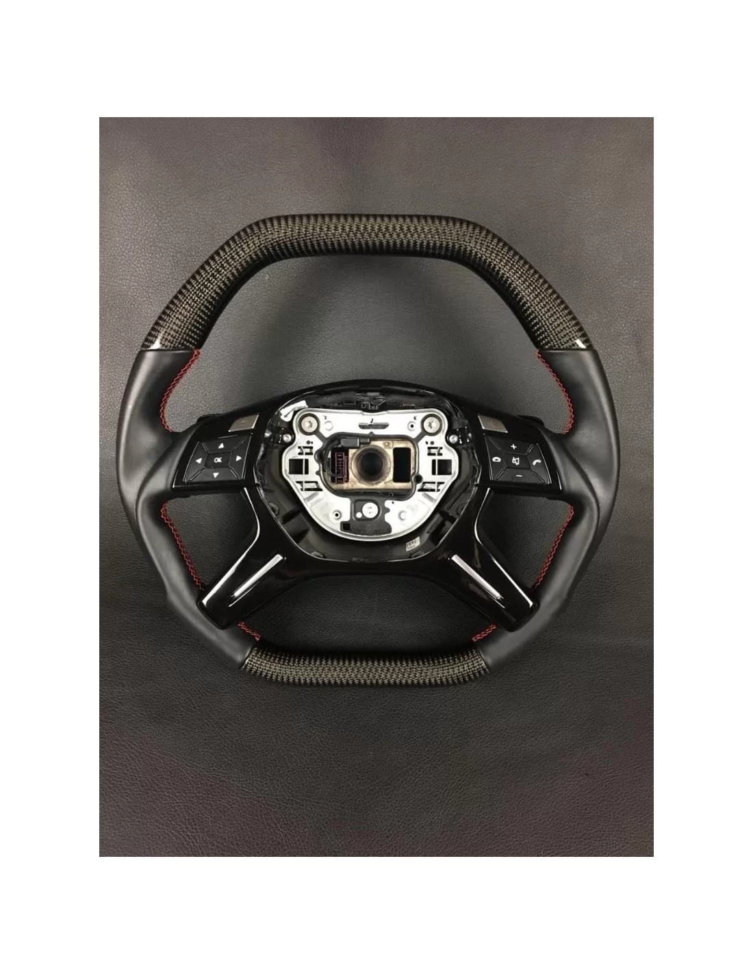  - Volante - Volante de fibra de carbono para Mercedes-Benz Mercedes-Benz Clase G Clase E ML GL W463 W166 W212 - 10 - ¡Comprar V