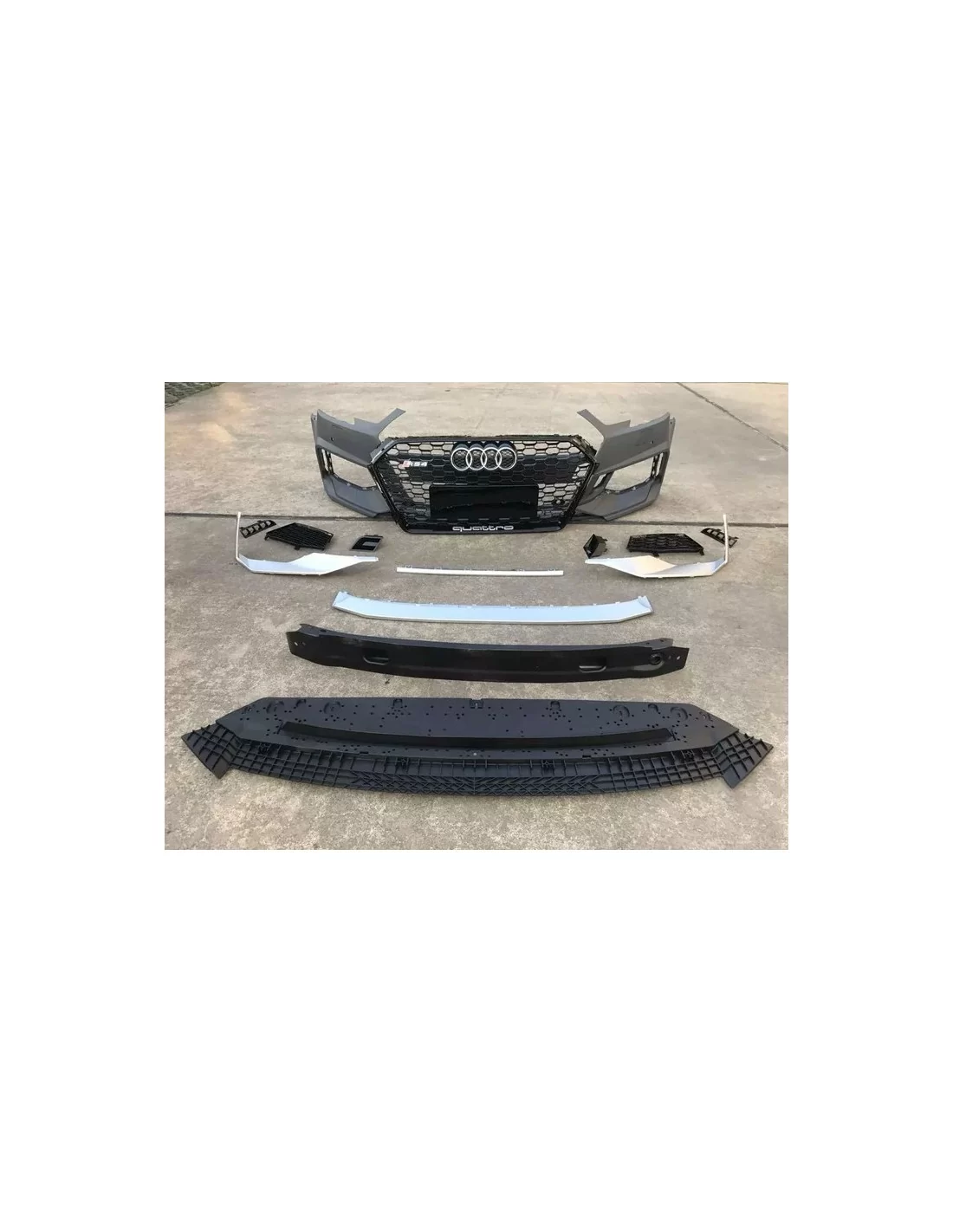 奥迪 A4 B9 2016-2019 保险杠 RS4 Quattro 风格保险杠 主页, Audi, Audi A4 2015-2019 (B9) Audi