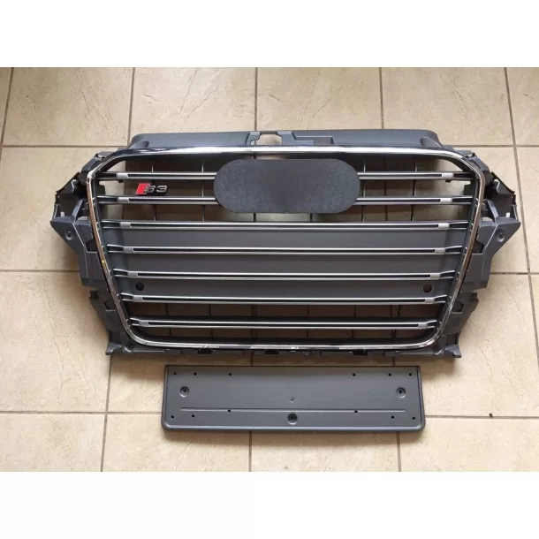  - Início - Grelha do para-choques dianteiro do Audi S3 para Audi A3 8V 2012-2015 cinzento - 1 - Compre a grelha do para-choques