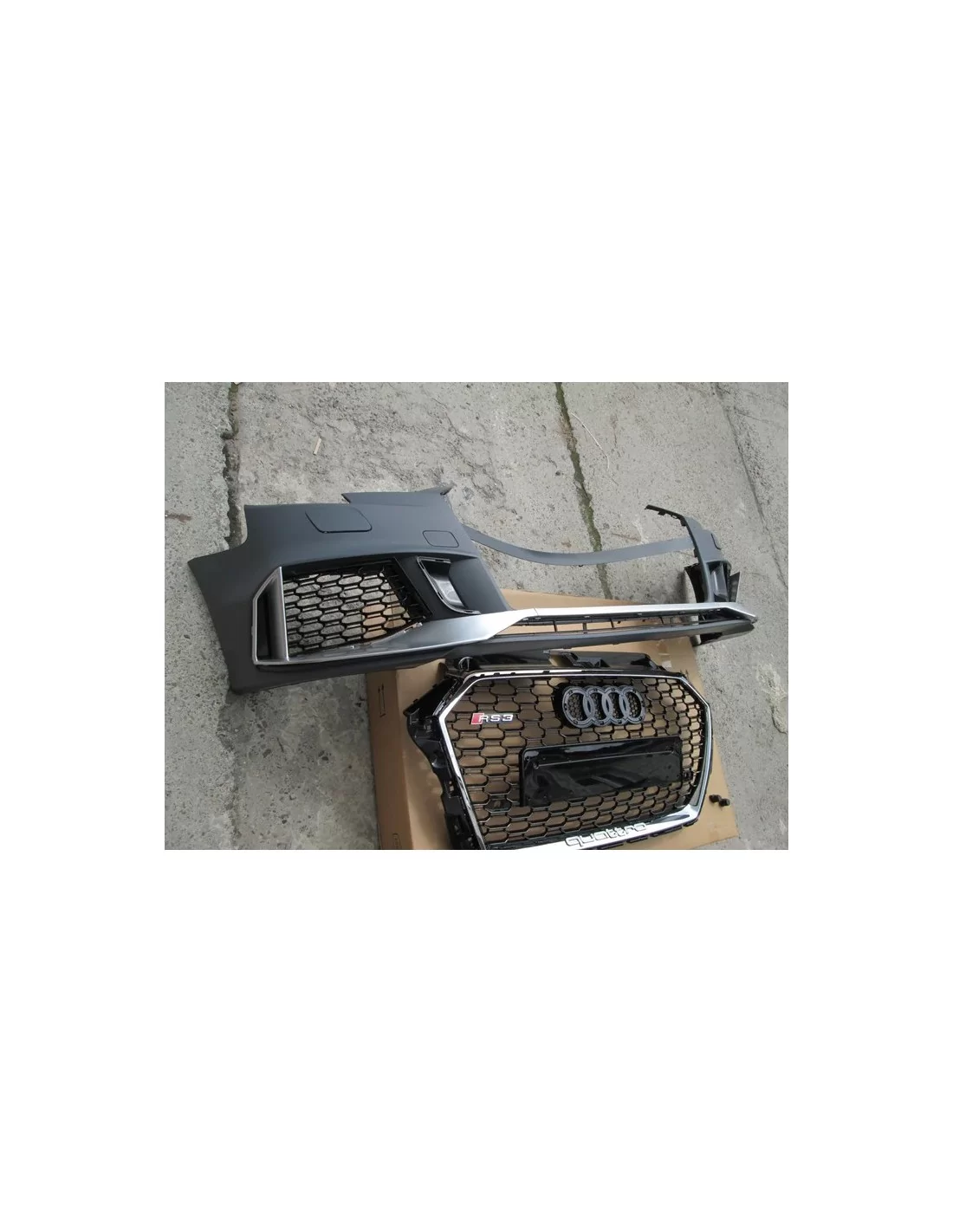 - Home - Audi A3 2016-2020 bumper with grille in RS3 Black Quattro style - 15 - Buy the Audi A3 2016-2020 Bumper with Grille in - Home - Audi A3 2016-2020 bumper with grille in RS3 Black Quattro style - 15 - Buy the Audi A3 2016-2020 Bumper with Grille in