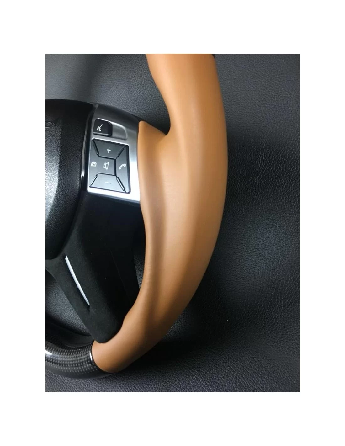  - Volante - Volante de fibra de carbono para Mercedes-Benz Clase G Clase E GL ML W463 W166 W212 Cuero - 8 - ¡Comprar Volante de