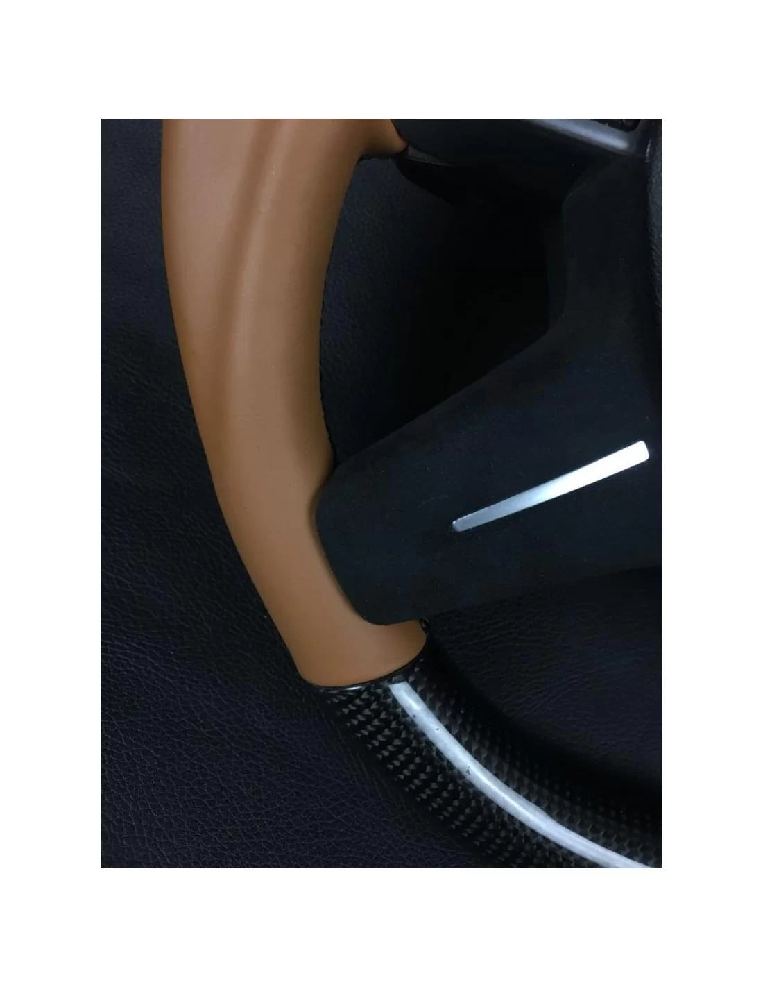  - Volante - Volante de fibra de carbono para Mercedes-Benz Clase G Clase E GL ML W463 W166 W212 Cuero - 12 - ¡Comprar Volante d