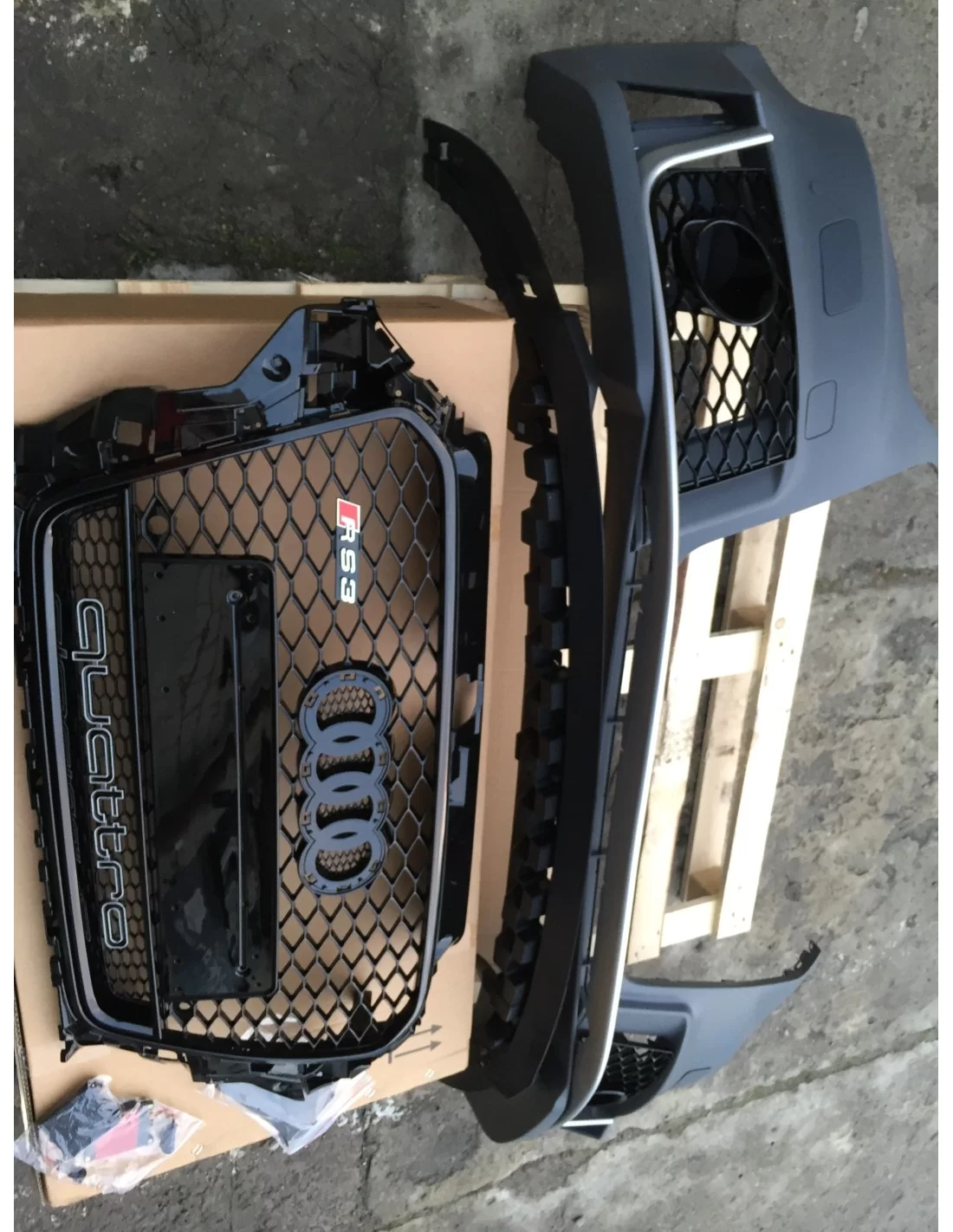 - Home - Audi A3 2012-2015 bumper with grille in RS3 Black Quattro style - 7 - Buy the Audi A3 2012-2015 Bumper with Grille in   - Home - Audi A3 2012-2015 bumper with grille in RS3 Black Quattro style - 7 - Buy the Audi A3 2012-2015 Bumper with Grille in