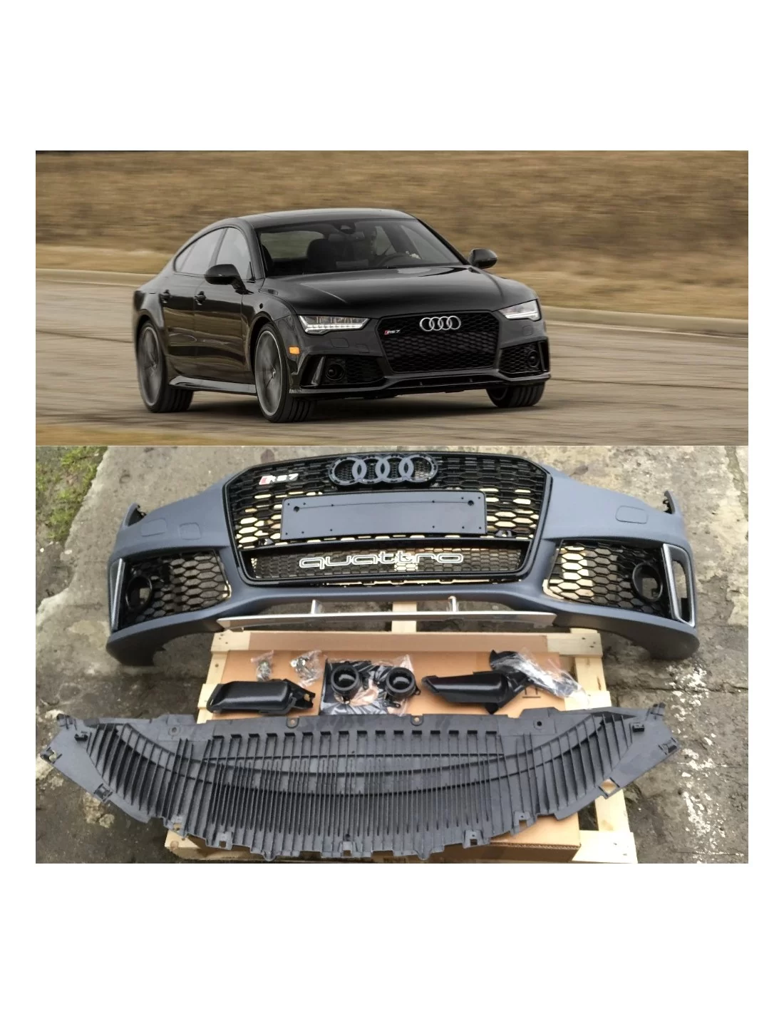 - Audi - Audi A7 4G 2014-2017 främre stötfångare stötfångare med grill RS7 optik - 7 - Förbättra din Audi A7 2014-2017 med en f  - Audi - Audi A7 4G 2014-2017 främre stötfångare stötfångare med grill RS7 optik - 7 - Förbättra din Audi A7 2014-2017 med en f