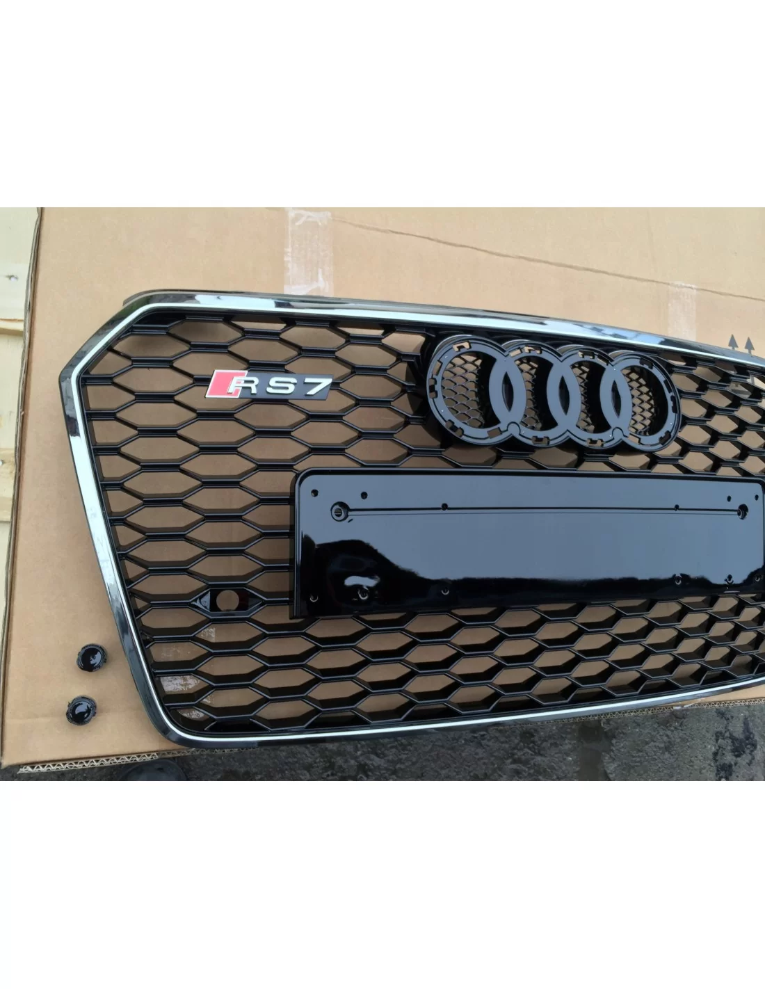 - Audi - Audi A7 2014-2017 para-choques dianteiro grade do radiador RS7 cromado olhar - 2 - Instale uma grelha de radiador de a - Audi - Audi A7 2014-2017 para-choques dianteiro grade do radiador RS7 cromado olhar - 2 - Instale uma grelha de radiador de a