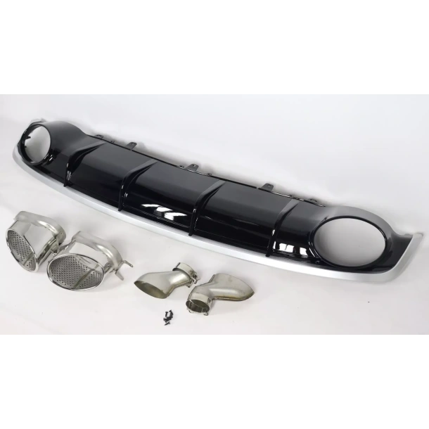  - Audi - Audi A7 S7 4G 2014-2017 S-Line bakre stötfångare diffusor med avgaskomponenter RS7 Style - 1 - Uppgradera din Audi A7 