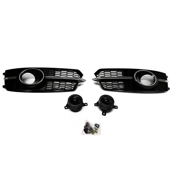  - Audi - AUDI A6 C7 2014-2018 facelift RS6 Optics Chrome 雾灯格栅 - 1 - 使用这款 RS6 optics 镀铬雾灯格栅升级您的奥迪 A6 C7（2014-2018 年），让您的爱车更优雅、更时