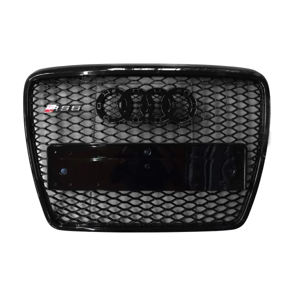  - Audi - Para Audi A6 C6 2004-2011 Rejilla del radiador Rejilla delantera en RS6 look negro - 1 - Transforme su Audi A6 C6 (200