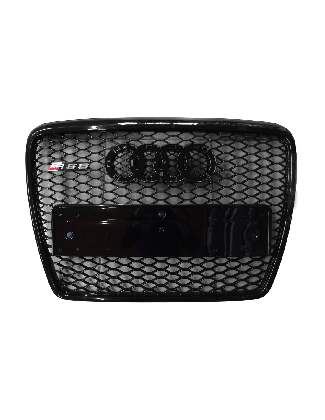 - Audi - Para Audi A6 C6 2004-2011 Grelha do radiador Grelha frontal em preto com aspeto RS6 - 1 - Transforme o seu Audi A6 C6 - Audi - Para Audi A6 C6 2004-2011 Grelha do radiador Grelha frontal em preto com aspeto RS6 - 1 - Transforme o seu Audi A6 C6