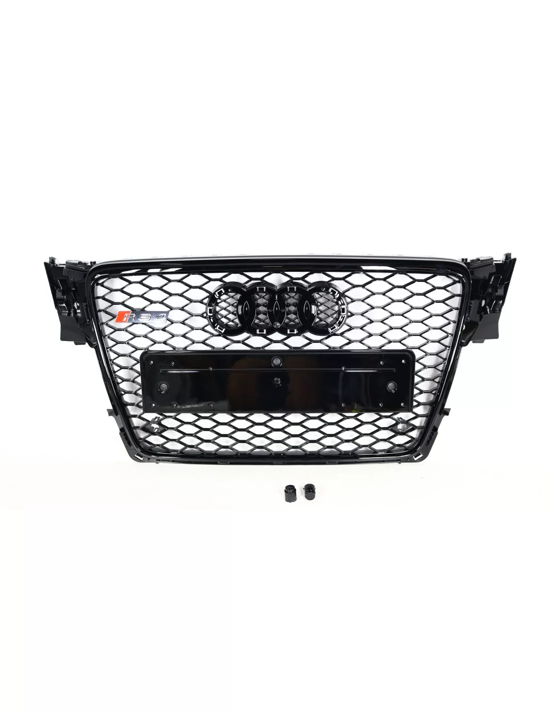 用于奥迪 A4 B8 2008-2012 前格栅蜂窝状格栅，RS4 外观，施瓦茨黑 Audi, Audi A4 2007-2011 (B8) Audi