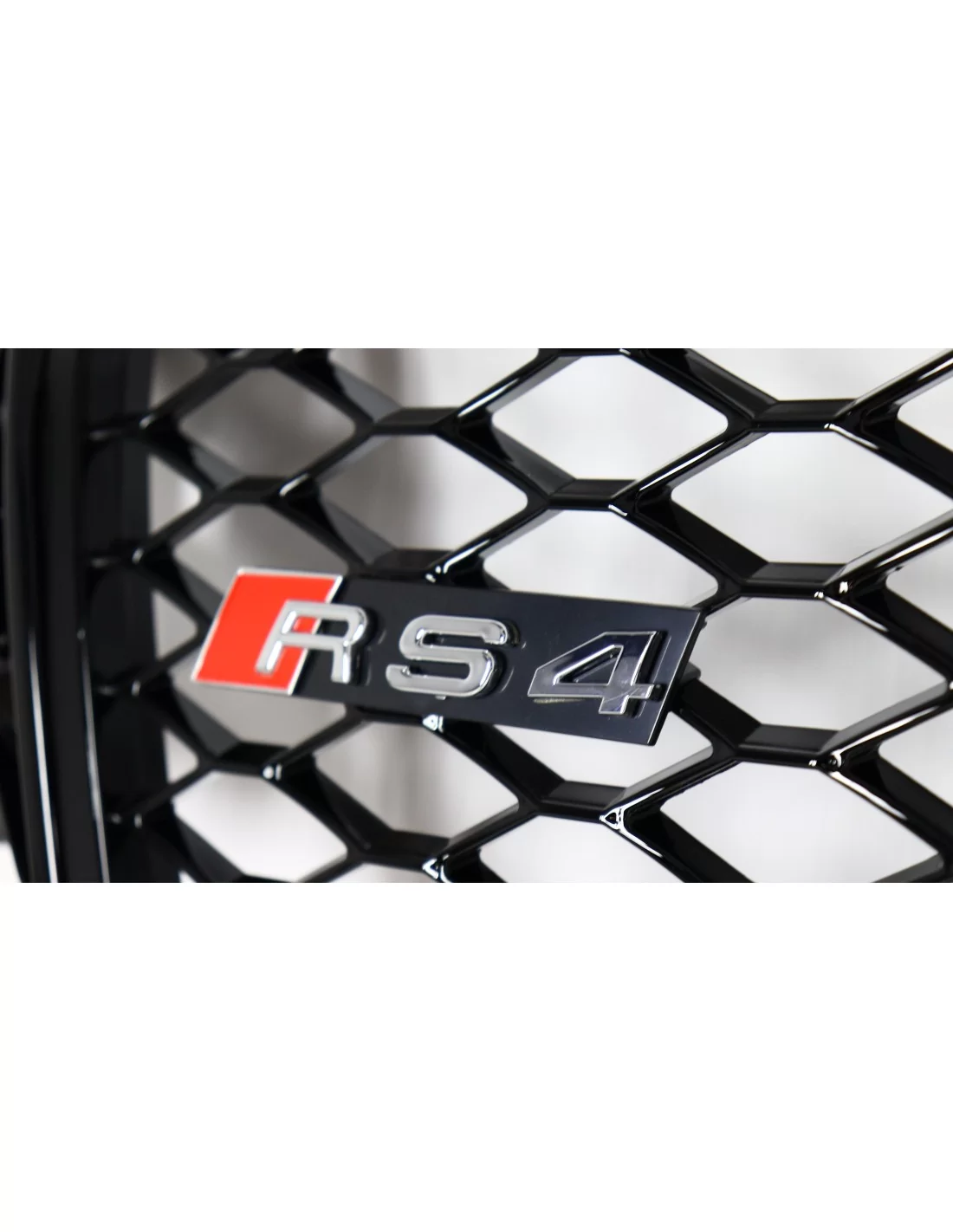 用于奥迪 A4 B8 2008-2012 前格栅蜂窝状格栅，RS4 外观，施瓦茨黑 Audi, Audi A4 2007-2011 (B8) Audi