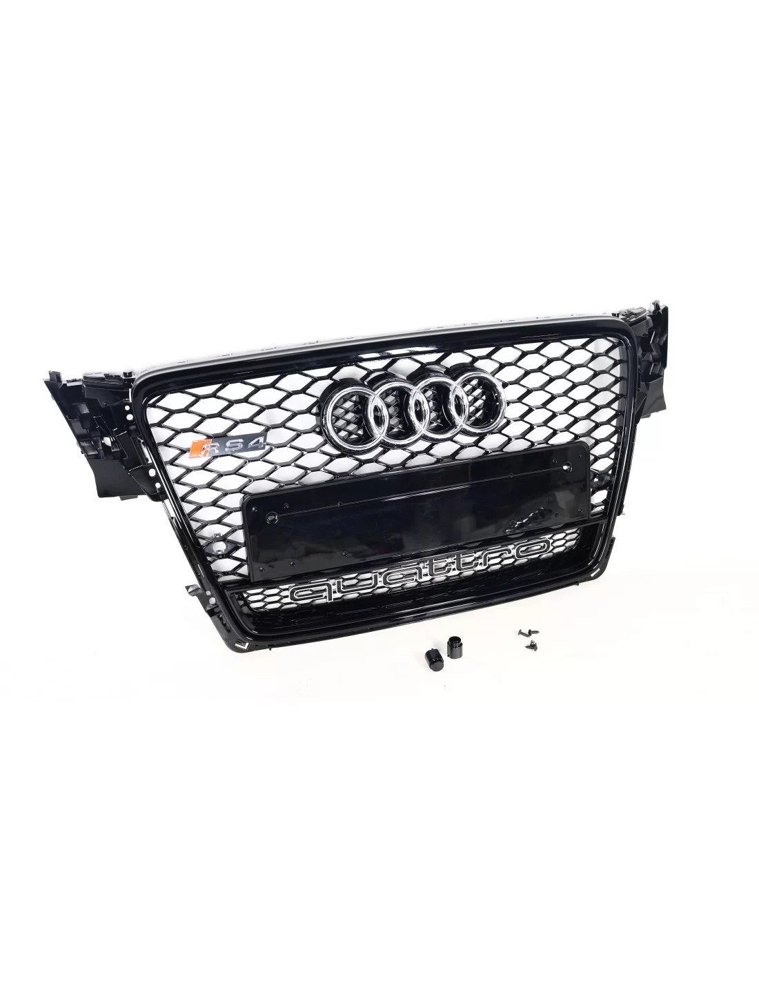 Voor Audi A4 B8 2008-2012 Grill honingraat voorgrille in RS4 QUATTRO zwart Audi, Audi A4 2007-2011 (B8) Audi