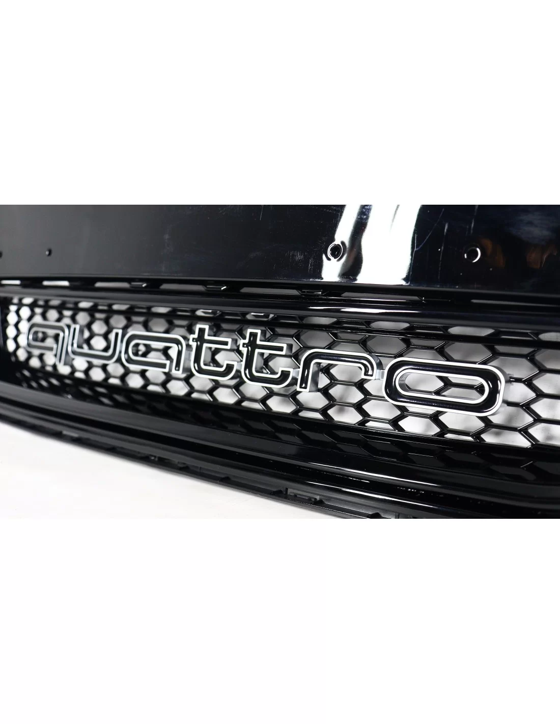 Voor Audi A4 B8 2008-2012 Grill honingraat voorgrille in RS4 QUATTRO zwart Audi, Audi A4 2007-2011 (B8) Audi