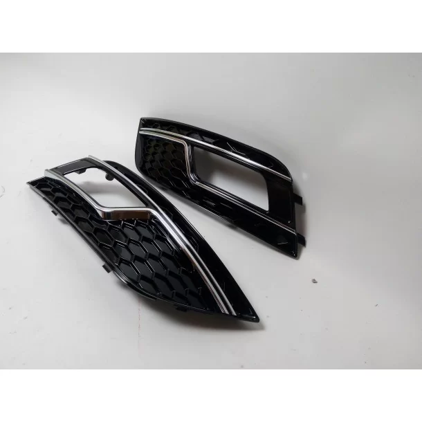  - Audi - Für Audi A4 B8 2012-2015 Grill Nebelscheinwerfer Kühlergrill in RS4 Optik schwarz schwarz - 1 - Kaufen Sie den Audi A4