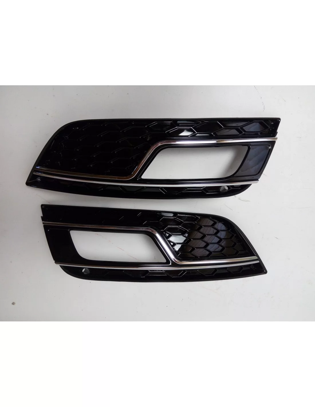 - Audi - Für Audi A4 B8 2012-2015 Grill Nebelscheinwerfer Kühlergrill in RS4 Optik schwarz schwarz - 2 - Kaufen Sie den Audi A4