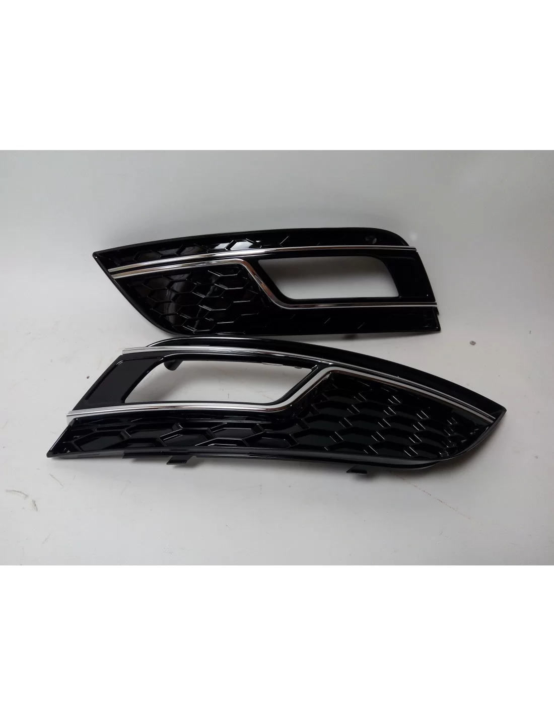  - Audi - Für Audi A4 B8 2012-2015 Grill Nebelscheinwerfer Kühlergrill in RS4 Optik schwarz schwarz - 9 - Kaufen Sie den Audi A4