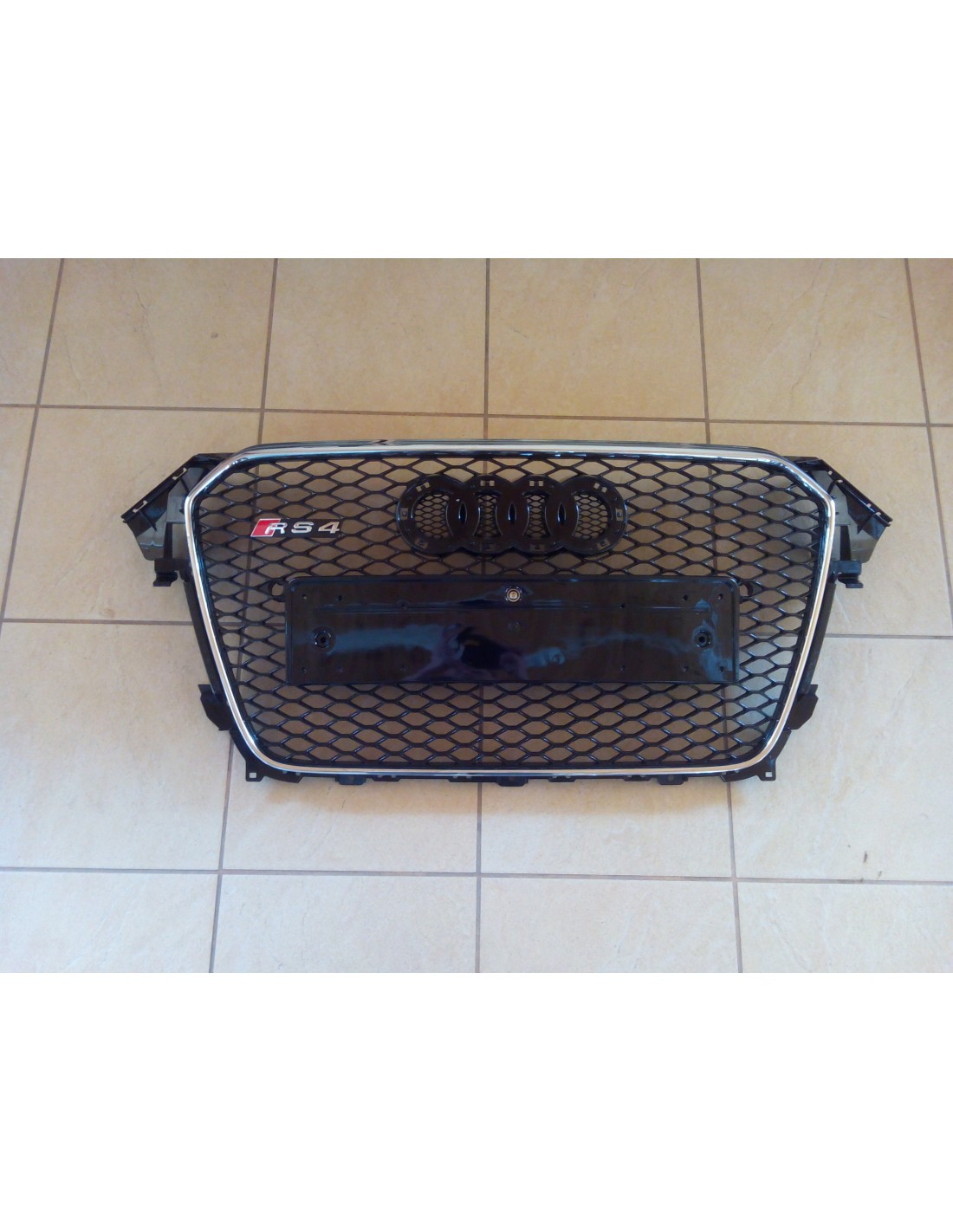 奥迪 A4 B8 2012-2015 RS4 镀铬 Quattro 风格散热器格栅 Audi, Audi A4 2011-2015 (B8) Audi