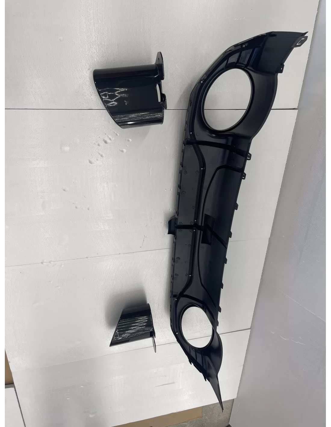 Für Audi A3 8Y 2021+ Diffusor Heckstoßstangenaufsatz Endrohre in RS3 Optik Audi, Audi A3 2021+ (8Y) Audi