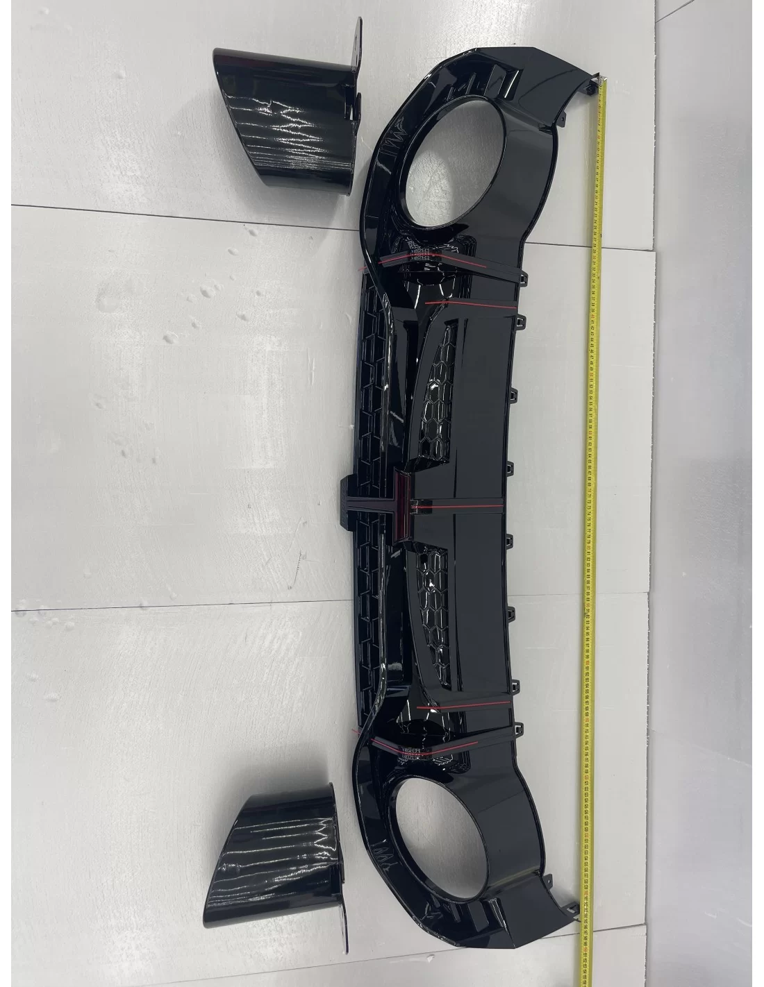 Für Audi A3 8Y 2021+ Diffusor Heckstoßstangenaufsatz Endrohre in RS3 Optik Audi, Audi A3 2021+ (8Y) Audi