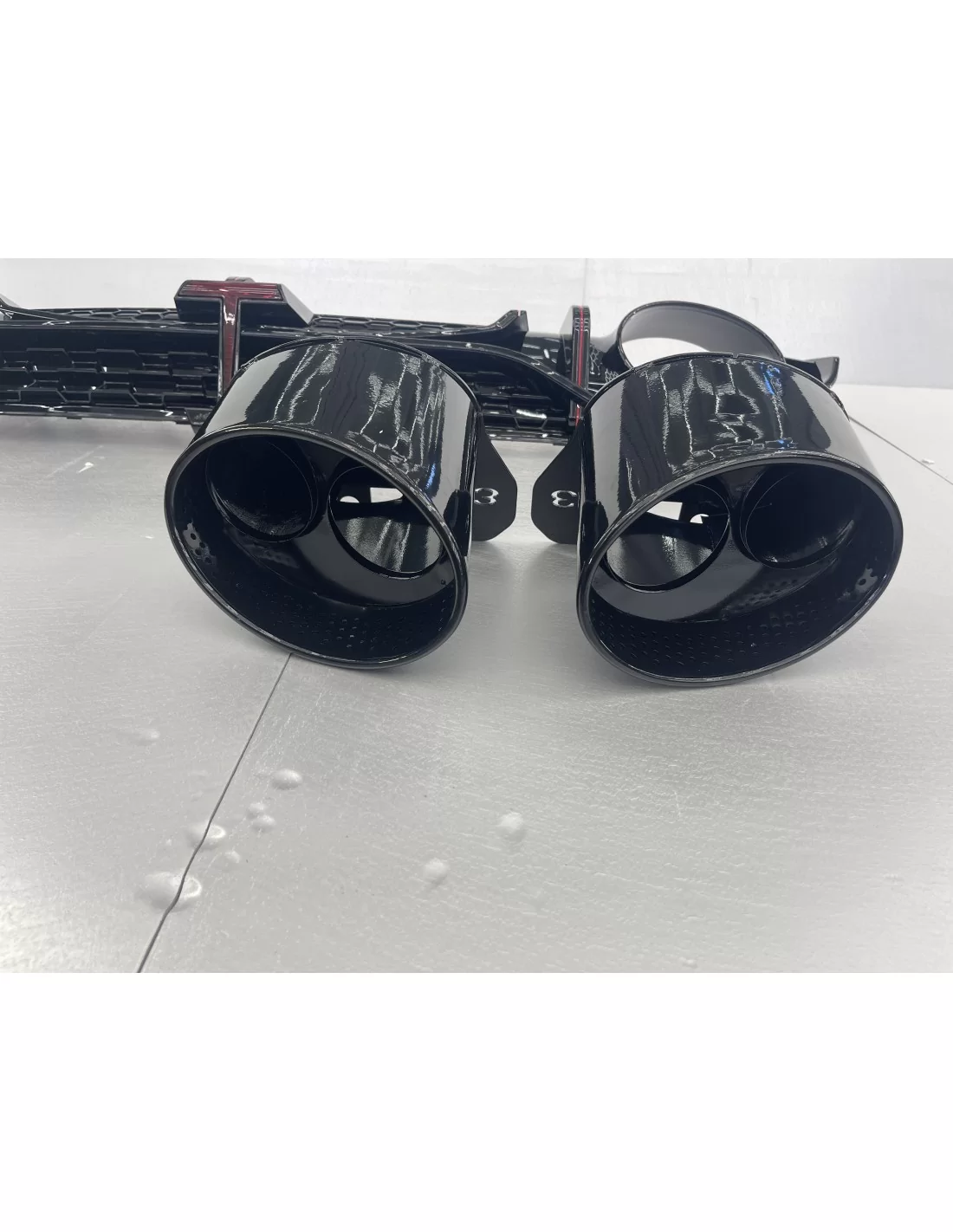 Voor Audi A3 8Y 2021+ diffuser achterbumper bevestiging uitlaatpijpen in RS3 look Audi, Audi A3 2021+ (8Y) Audi