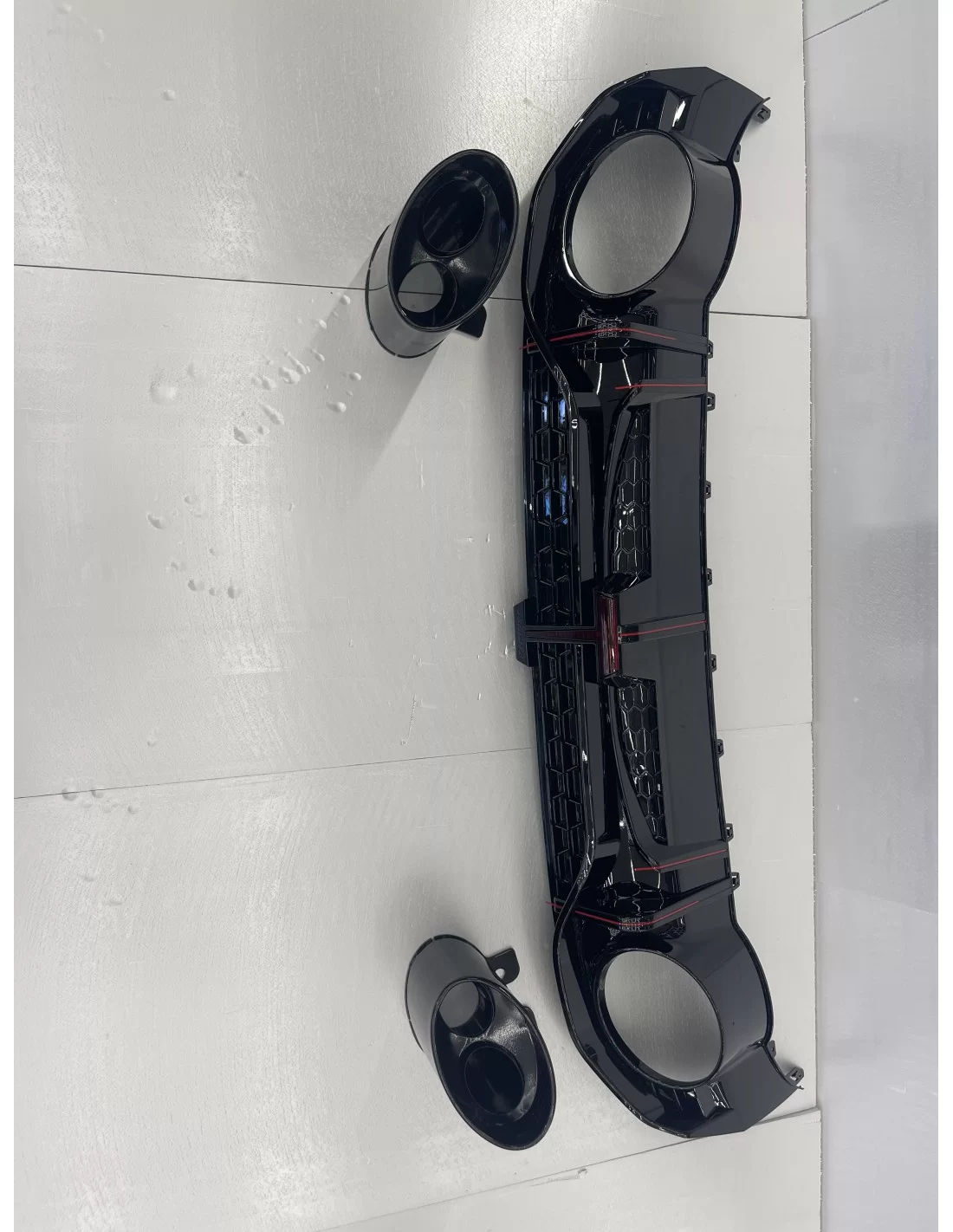 Voor Audi A3 8Y 2021+ diffuser achterbumper bevestiging uitlaatpijpen in RS3 look Audi, Audi A3 2021+ (8Y) Audi