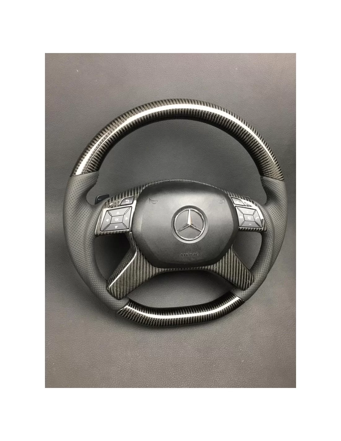  - Volant - Volant en fibre de carbone pour Mercedes-Benz Classe G W463 W166 W212 Classe E GL ML - 2 - Acheter Volant en fibre d