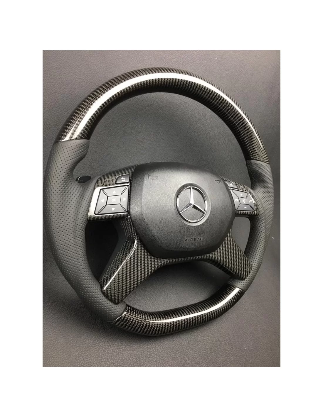  - Steering Wheels - Kierownica z włókna węglowego do Mercedes-Benz G-Class W463 W166 W212 E-Class GL ML - 3 - Kierownica z włók