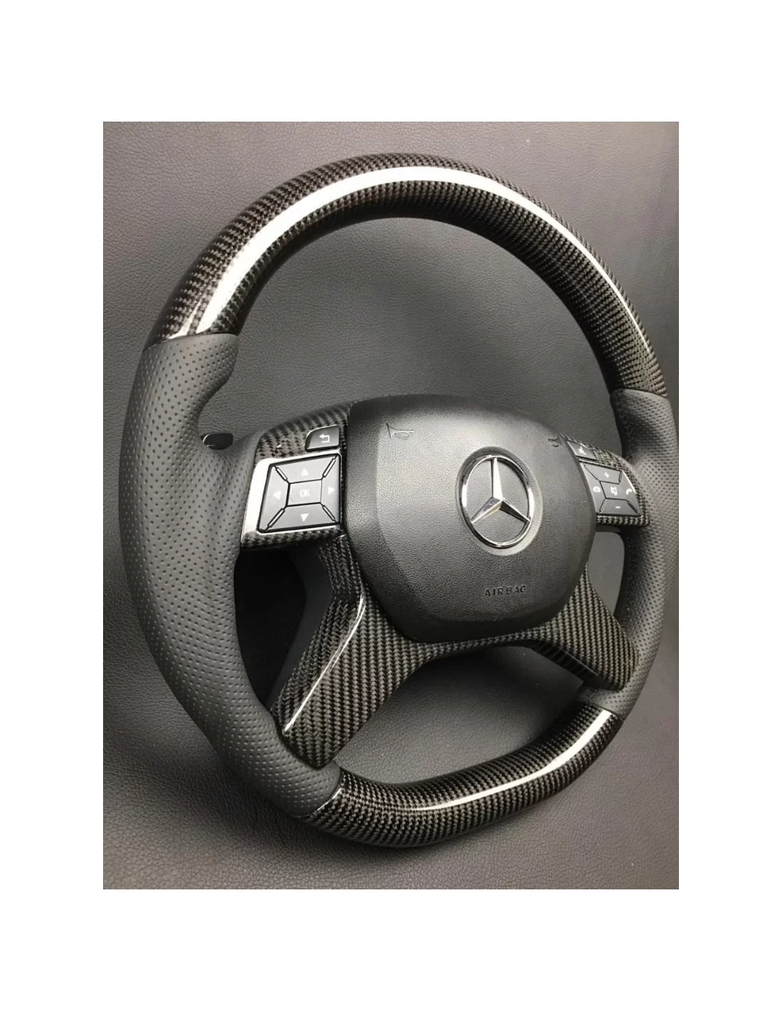  - Steering Wheels - Kierownica z włókna węglowego do Mercedes-Benz G-Class W463 W166 W212 E-Class GL ML - 4 - Kierownica z włók