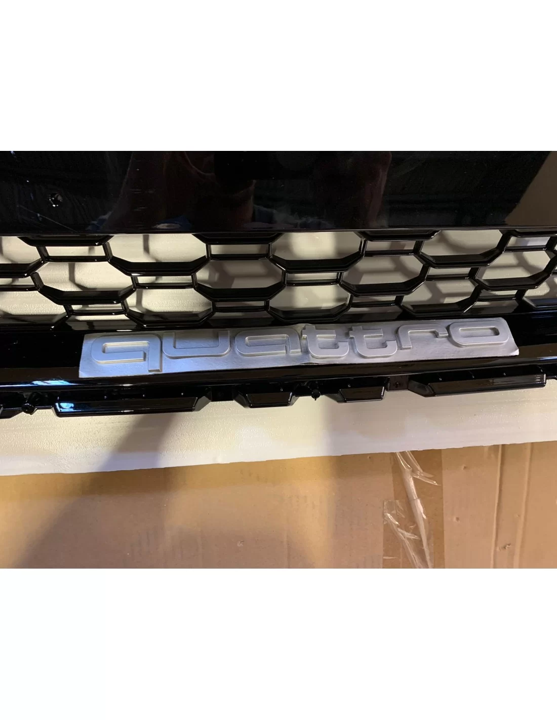  - Audi - Voor Audi A1 2015-2018 8X honingraatgrille voorgrille in RS1 look zwart - 4 - Koop de Audi A1 2015-2018 8X Honingraatr