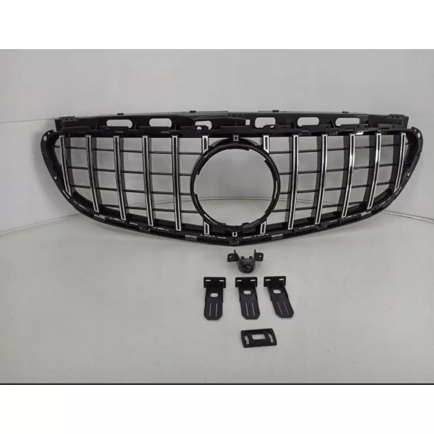  - Mercedes-Benz - Grille voor Mercedes E-KLASSE W212 13-16 GT Chroom zwart - 1 - Voeg agressieve elegantie toe aan je E-Klasse 