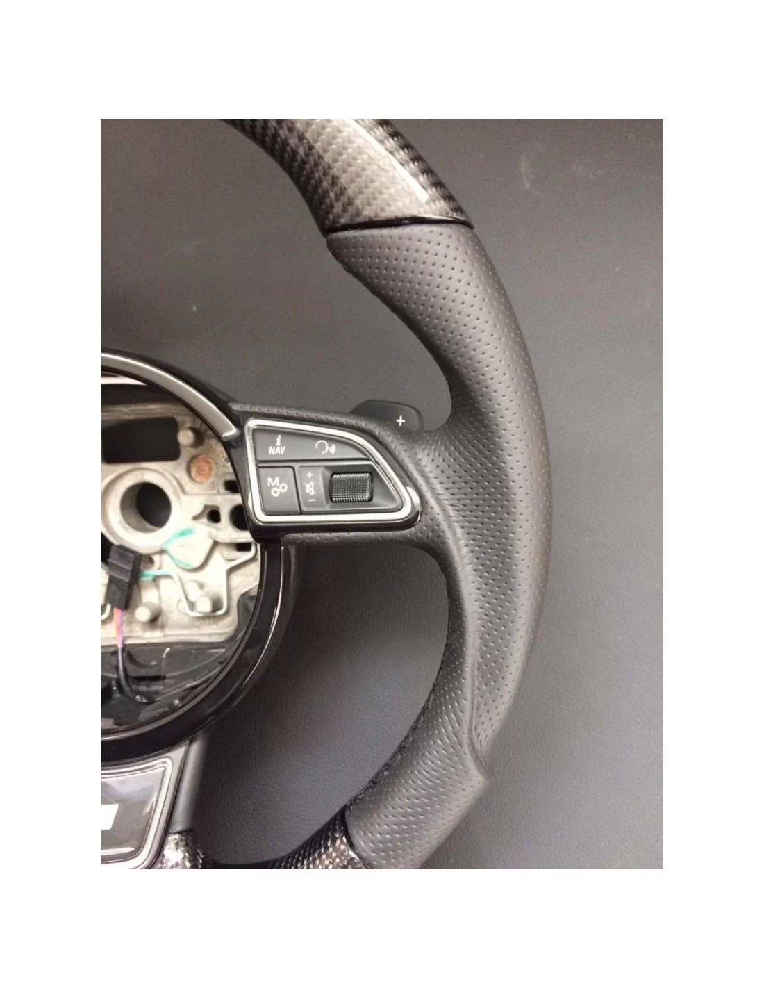  - Steering Wheels - Audi RS6 RS4 RS5 RS7 SQ5 S4 S5 Кермо з карбонової шкіри - 7 - Купіть карбонову шкіру керма Audi RS6 RS4 RS5